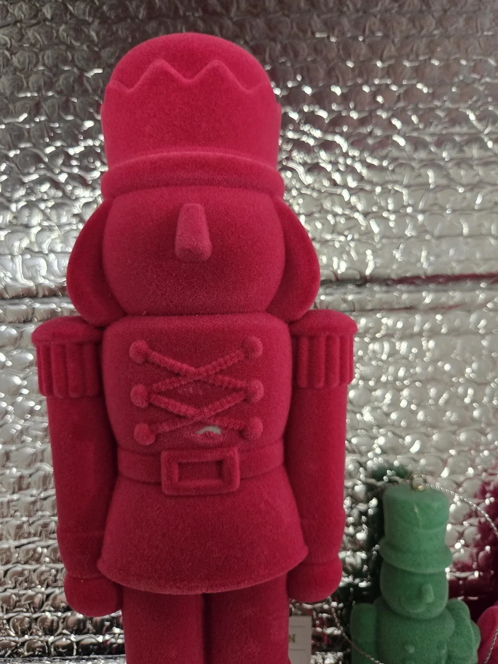 Pink Velvet Nutcracker Figurine Set - Chritmas Decore